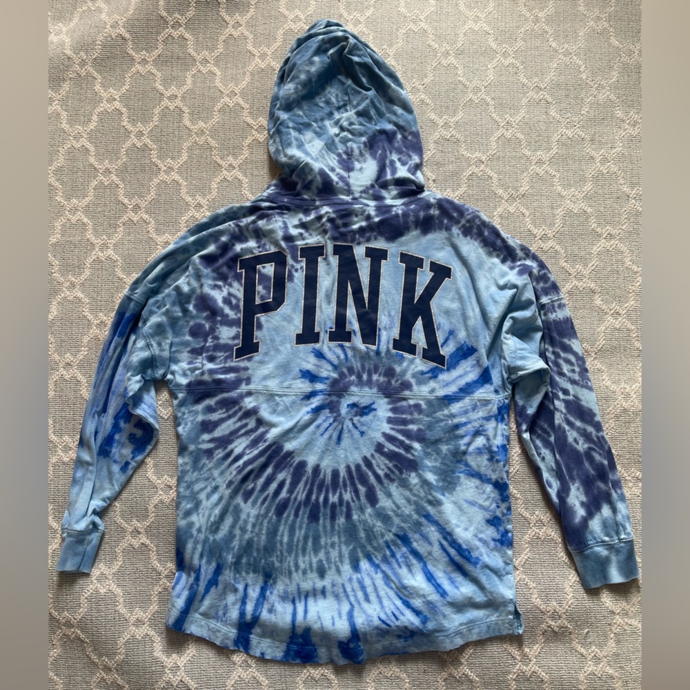 Victoria’s Secret PINK Blue Tie-Dye Hoodie